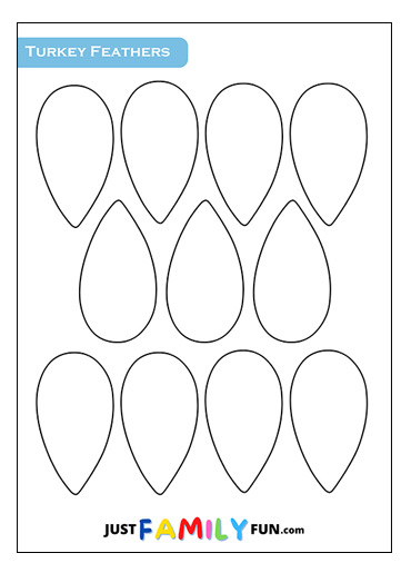 turkey feather outline templates