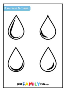 Printable Raindrop Outlines | Just Family Fun