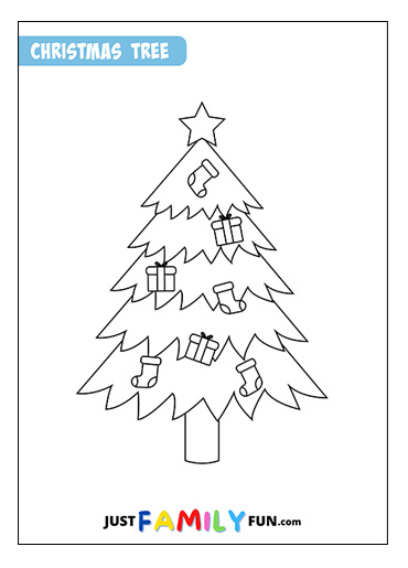 Free Printable Christmas Tree Outline 3