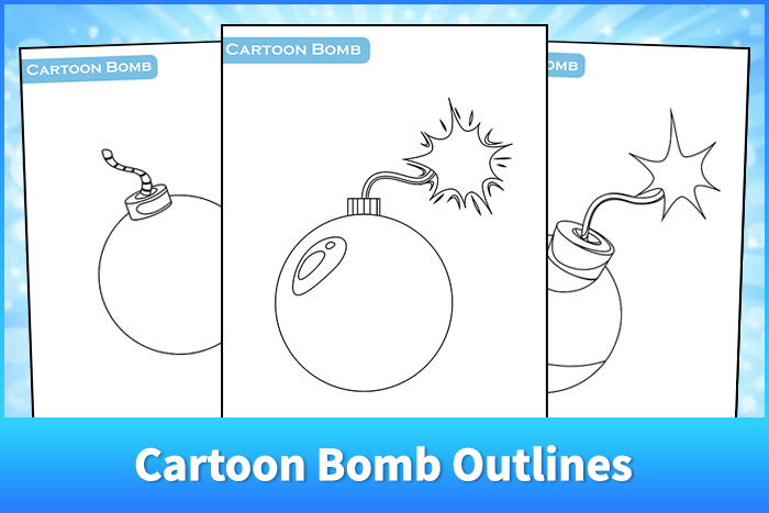 Cartoon Bomb Outlines