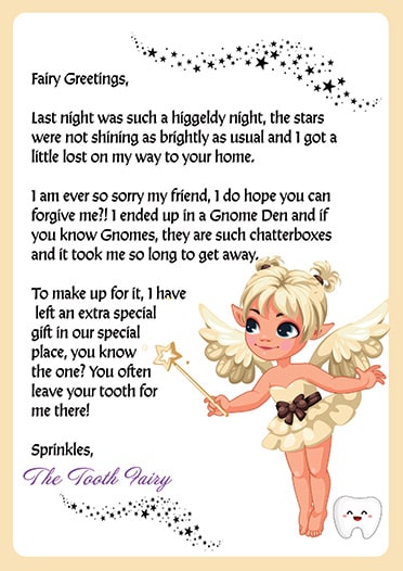 Free Printable Tooth Fairy Apology Letter Package Just Family Fun
