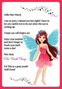 Free Printable Tooth Fairy Apology Letter Package | Just Family Fun