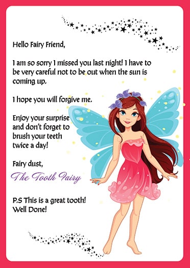 late tooth fairy letter
