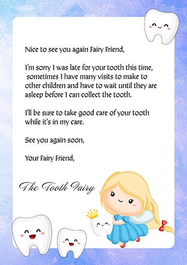 printable tooth fairy letters