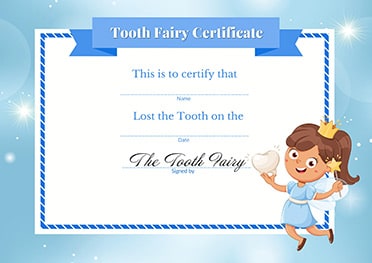 free tooth fairy certificate