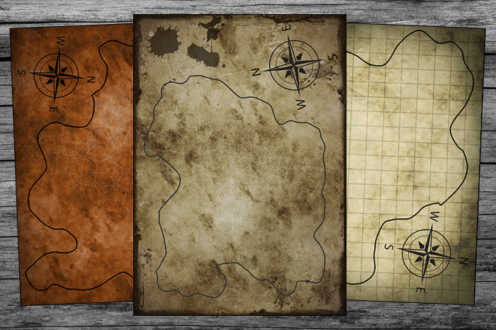 Blank treasure map