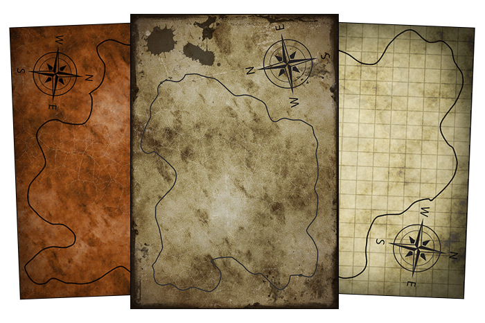 blank treasure map