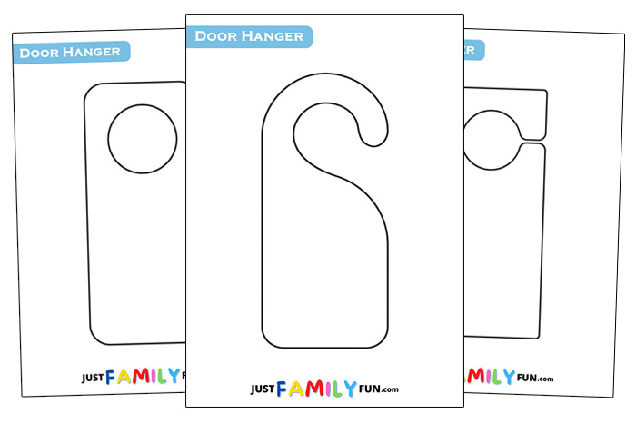 3 Free Printable Door Hanger Templates Just Family Fun