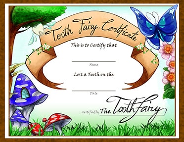 free printable tooth fairy letters certificates