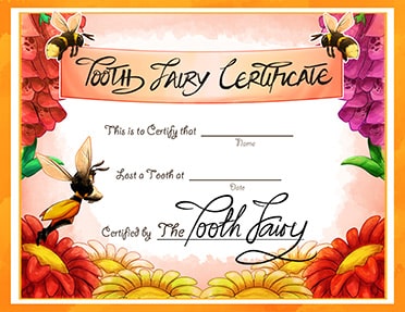 free printable tooth fairy certificate template