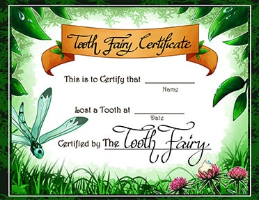 tooth fairy certificate printable