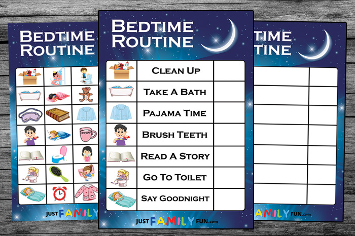 Bedtime Routine Chart Printable PDF