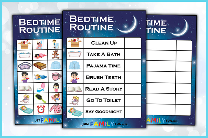 Bedtime Routine Chart Printable PDF