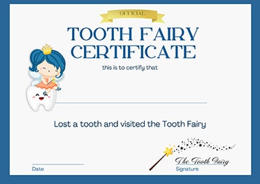 ultimate tooth fairy certificate