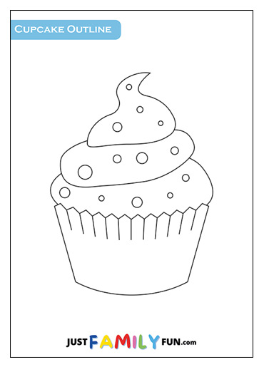 outline of a cupcake