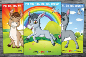 Free printable pin the tail on the donkey pdf