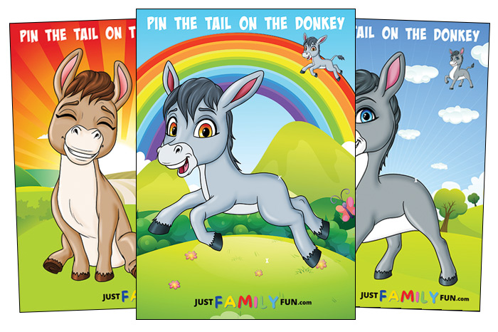 Pin the tail on the donkey printable