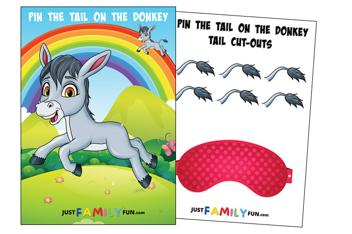 Pin the tail on the donkey pdf