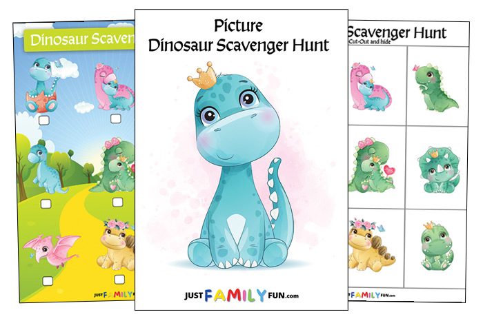 Printable Dinosaur Pictures Scavenger Hunt