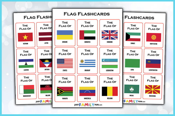 Printable Flags Of The World Flshcards