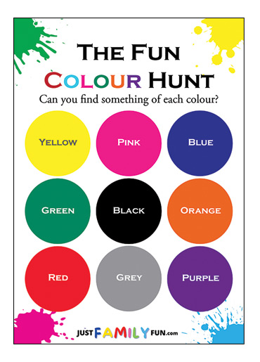 free colour scavenger hunt for kids