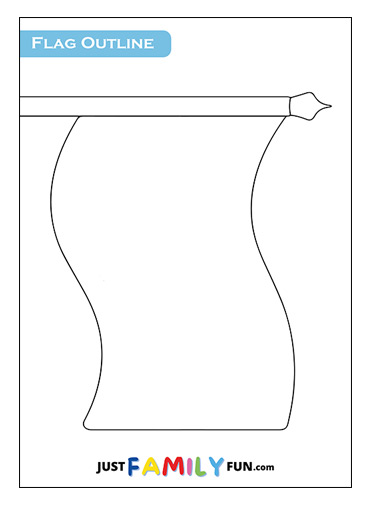 Printable Flag Outline Templates Just Family Fun