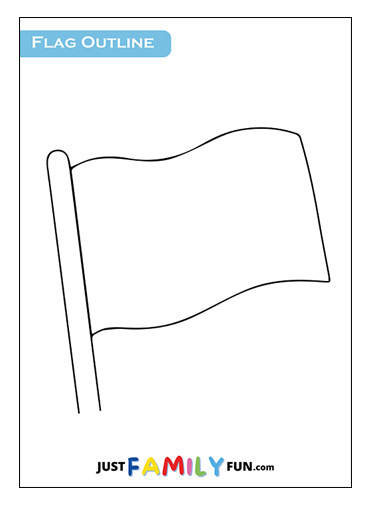 Printable Flag Outline Templates Just Family Fun