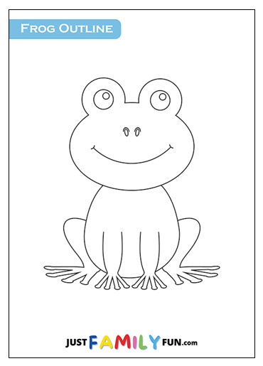 cute frog outline
