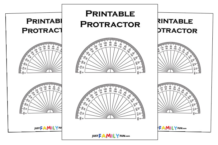 Free Printable Protractor PDF Just Family Fun
