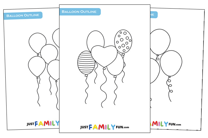 printable balloon outline