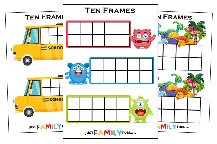 free printable 10 frame templates