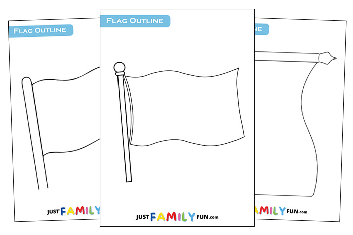 Printable Flag Outline Templates | Just Family Fun