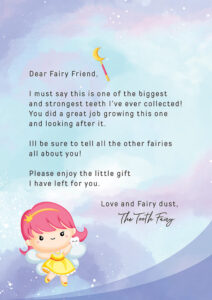 Free Message From The Tooth Fairy & Certificate | Just Family Fun