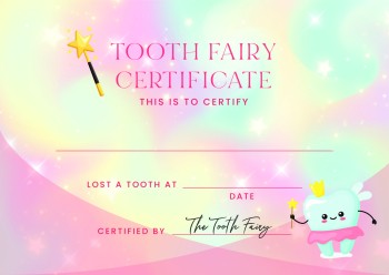 free tooth fairy certificate uk