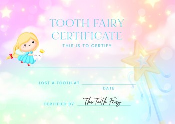 Free Printable Tooth Fairy Certificates 1