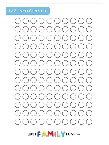 1/2 Inch small circle template printable
