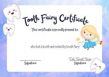 Free Printable Tooth Fairy Certificates 24