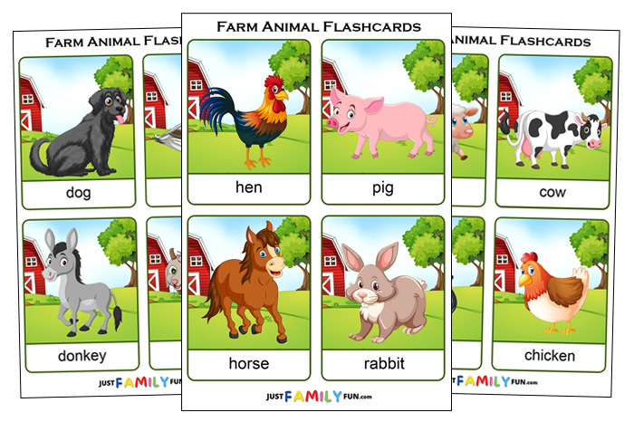 farm animals flashcards