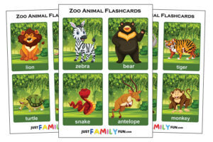 Free Printable Animals Flashcards | Just Family Fun