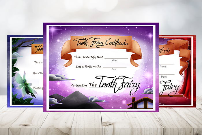 Printable Tooth Fairy Certificates