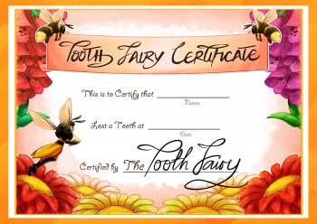 Free Printable Tooth Fairy Certificates 6