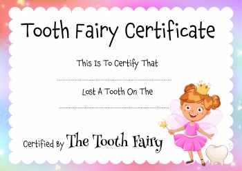 Free Printable Tooth Fairy Certificates 10