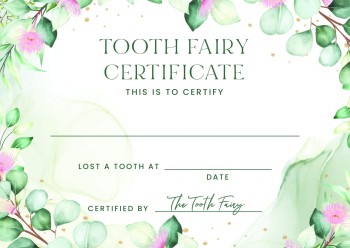 Free Printable Tooth Fairy Certificates 4