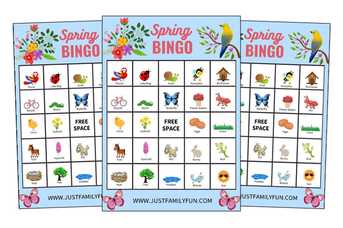 Printable Spring Bingo Cards