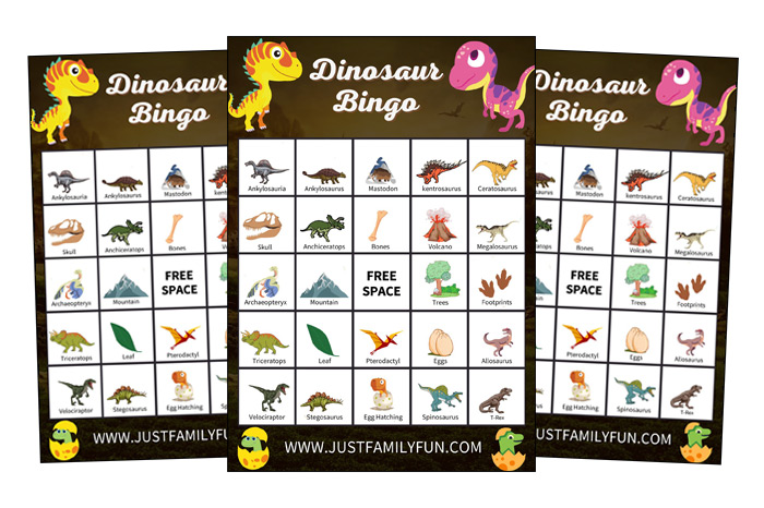 Dinosaur Bingo Cards
