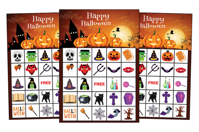 Printable halloween bingo cards