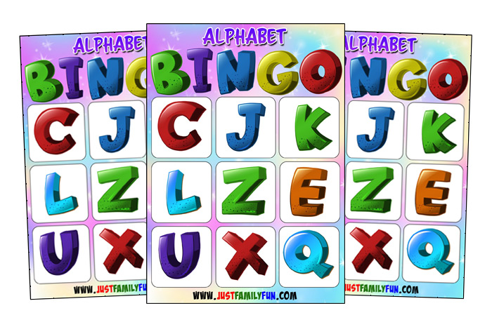 Alphabet bingo cards for kids