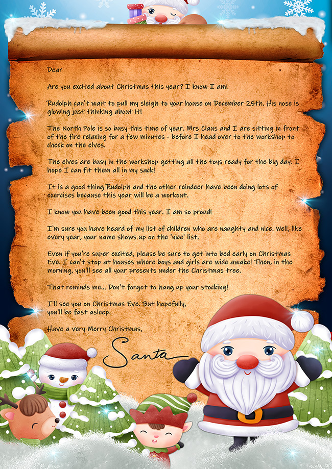 downloadable santa letter