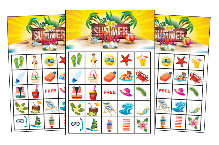 Summer Bingo- End of School Year Bingo for Kids - Instant Download