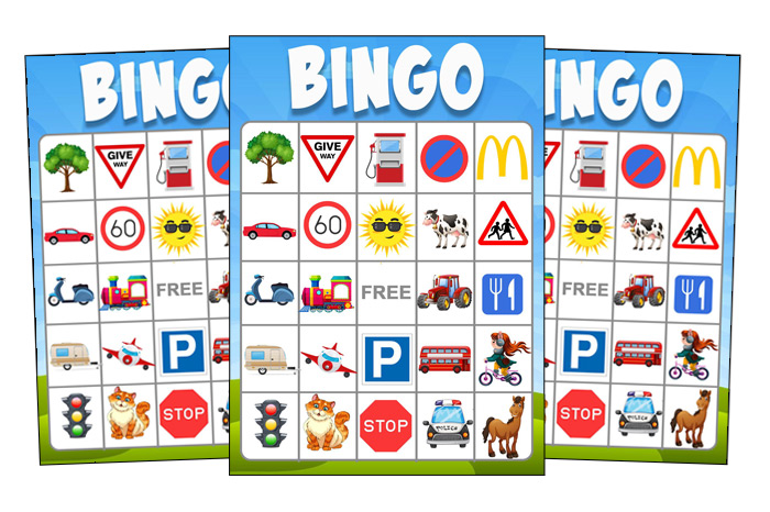 Car Bingo Printable Cards